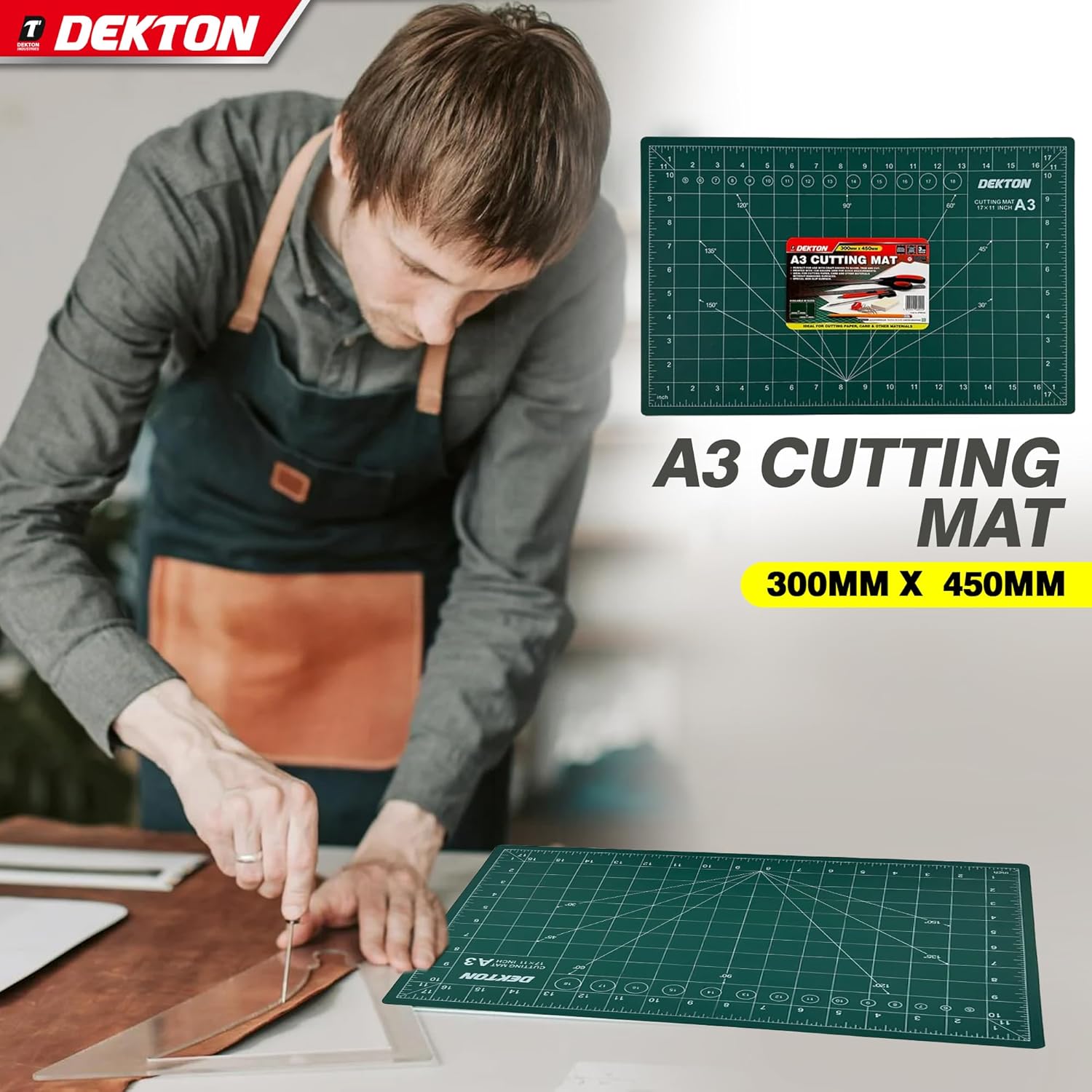 Dekton A3 Cutting Mat Green 300 x 450mm