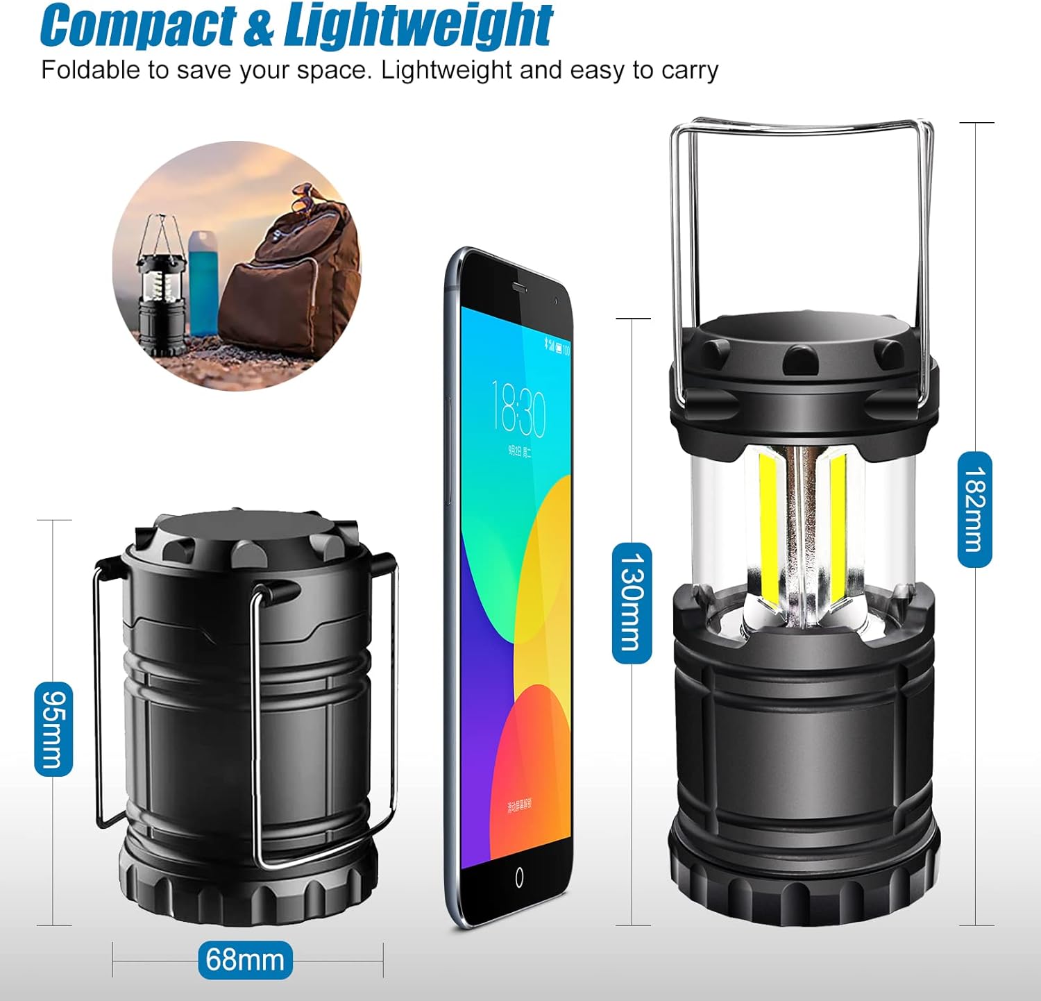 ExtraStar Battery Operated Collapsible Portable LED Lantern