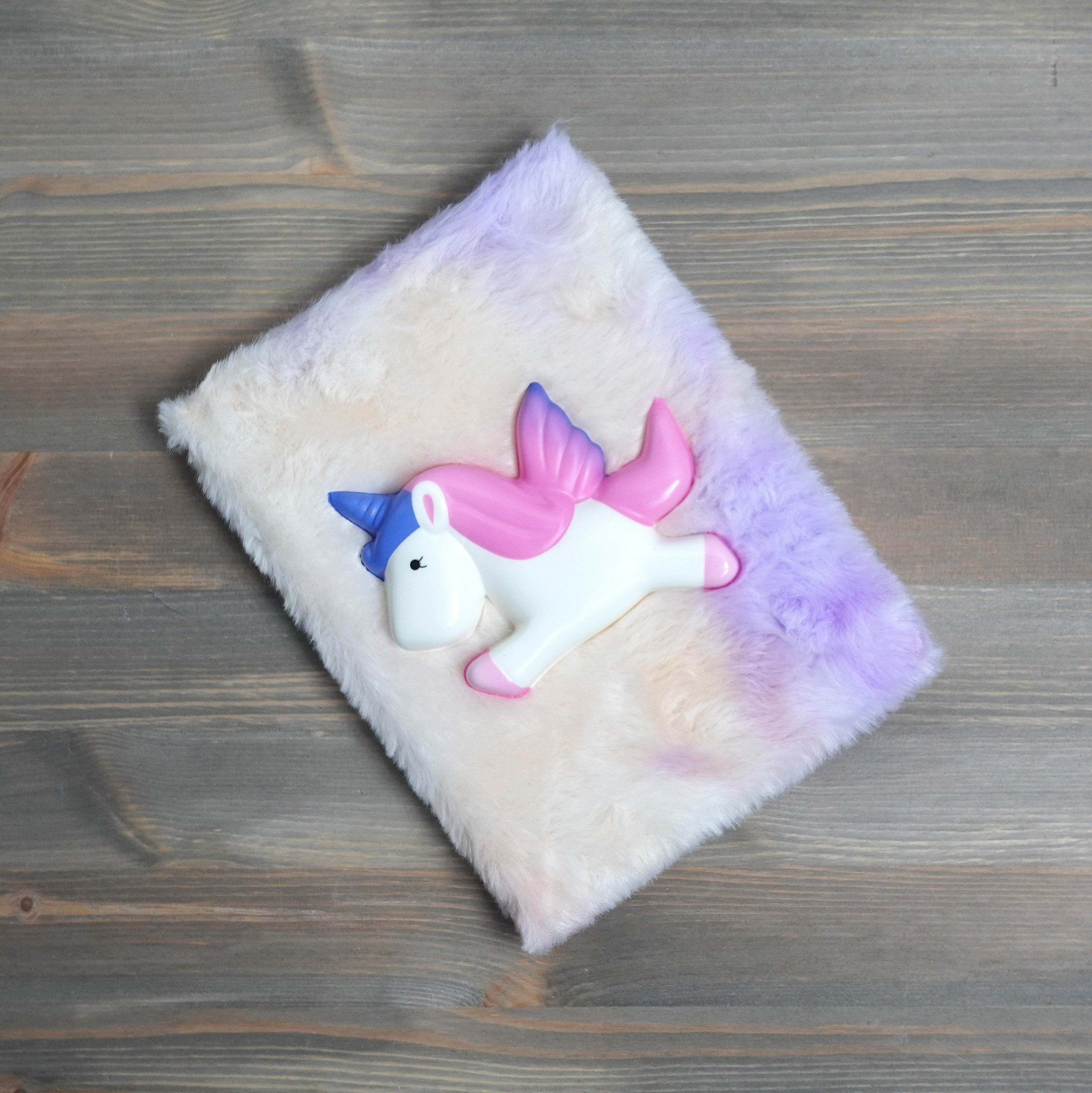 3D Squishy Unicorn Fur A5 100 Page Notebook
