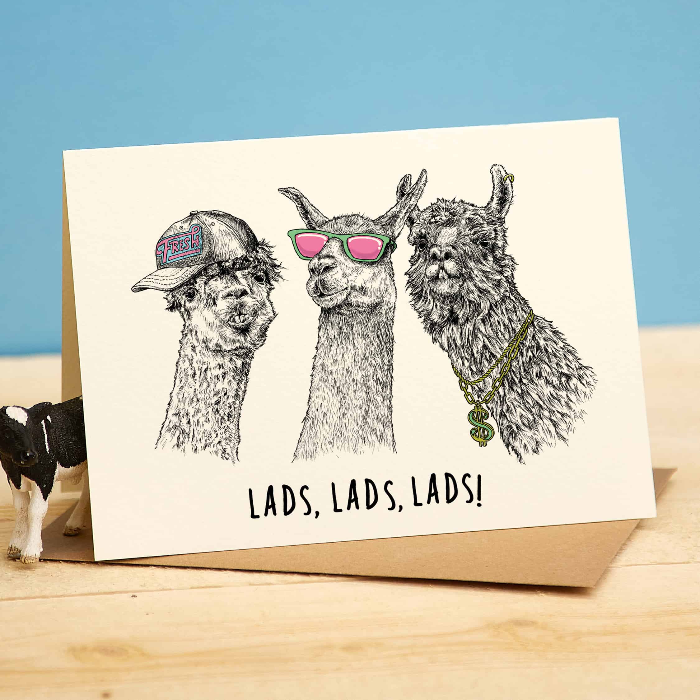 Lads, Lads, Lads Card by Bewilderbeest