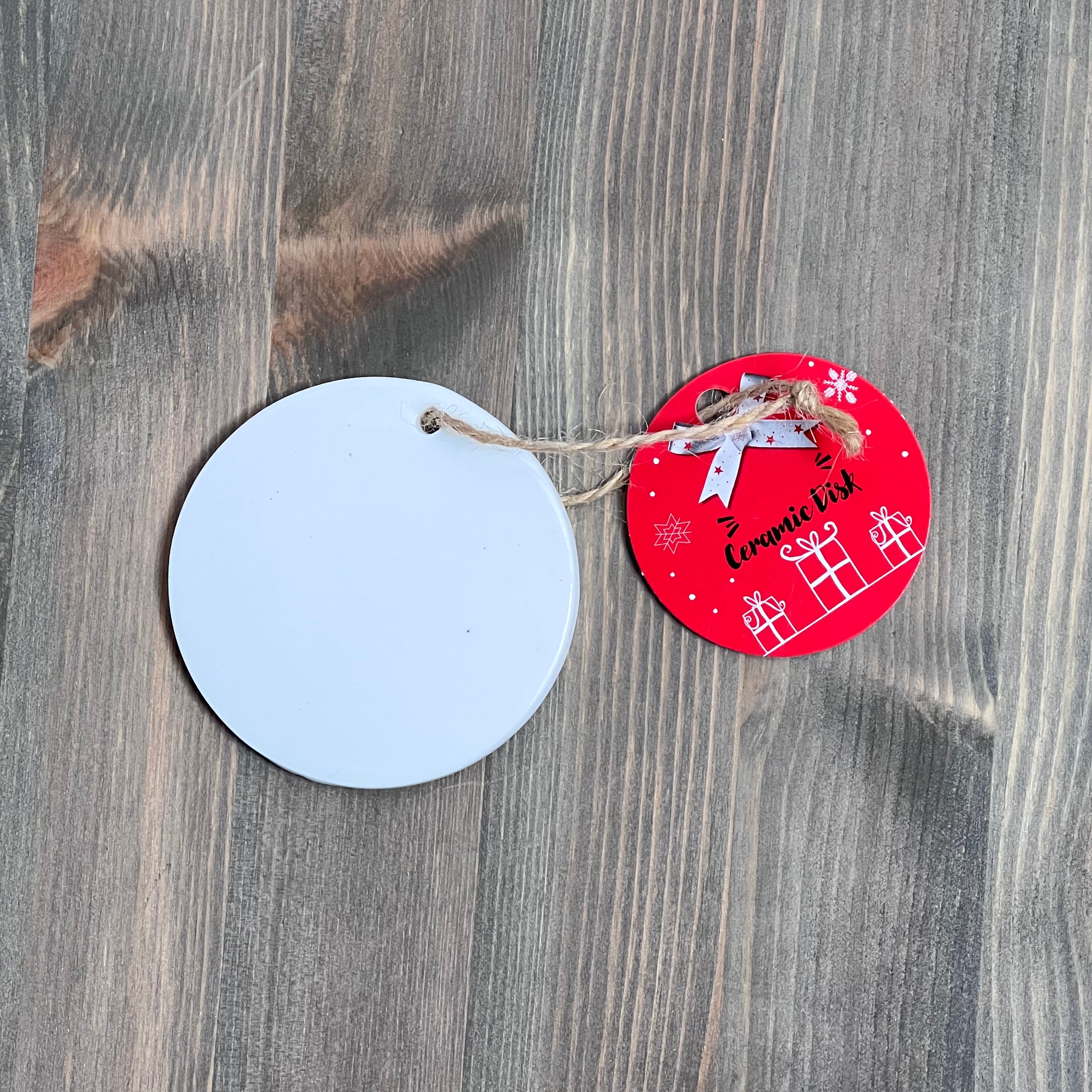 Plain White Glazed Ceramic Disc