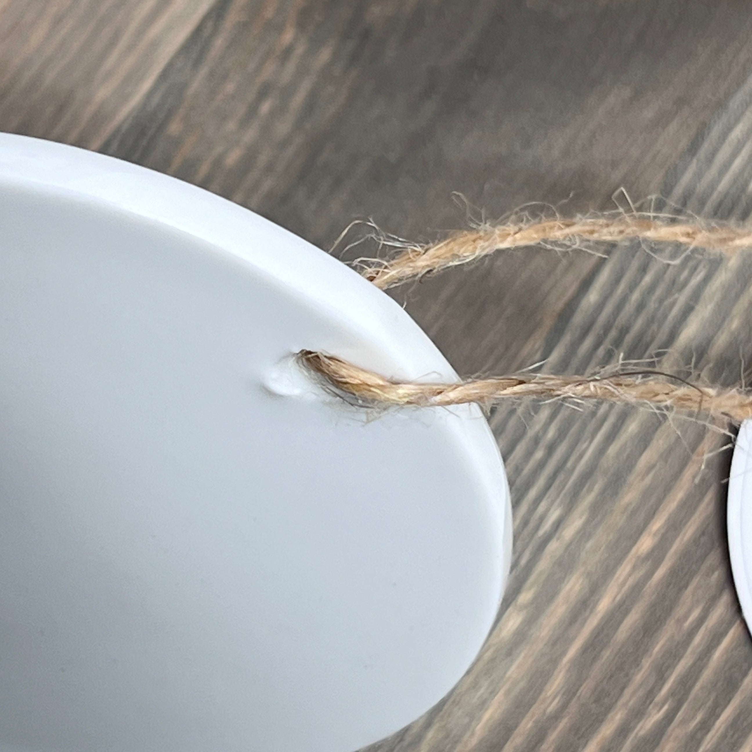 Plain White Glazed Ceramic Disc