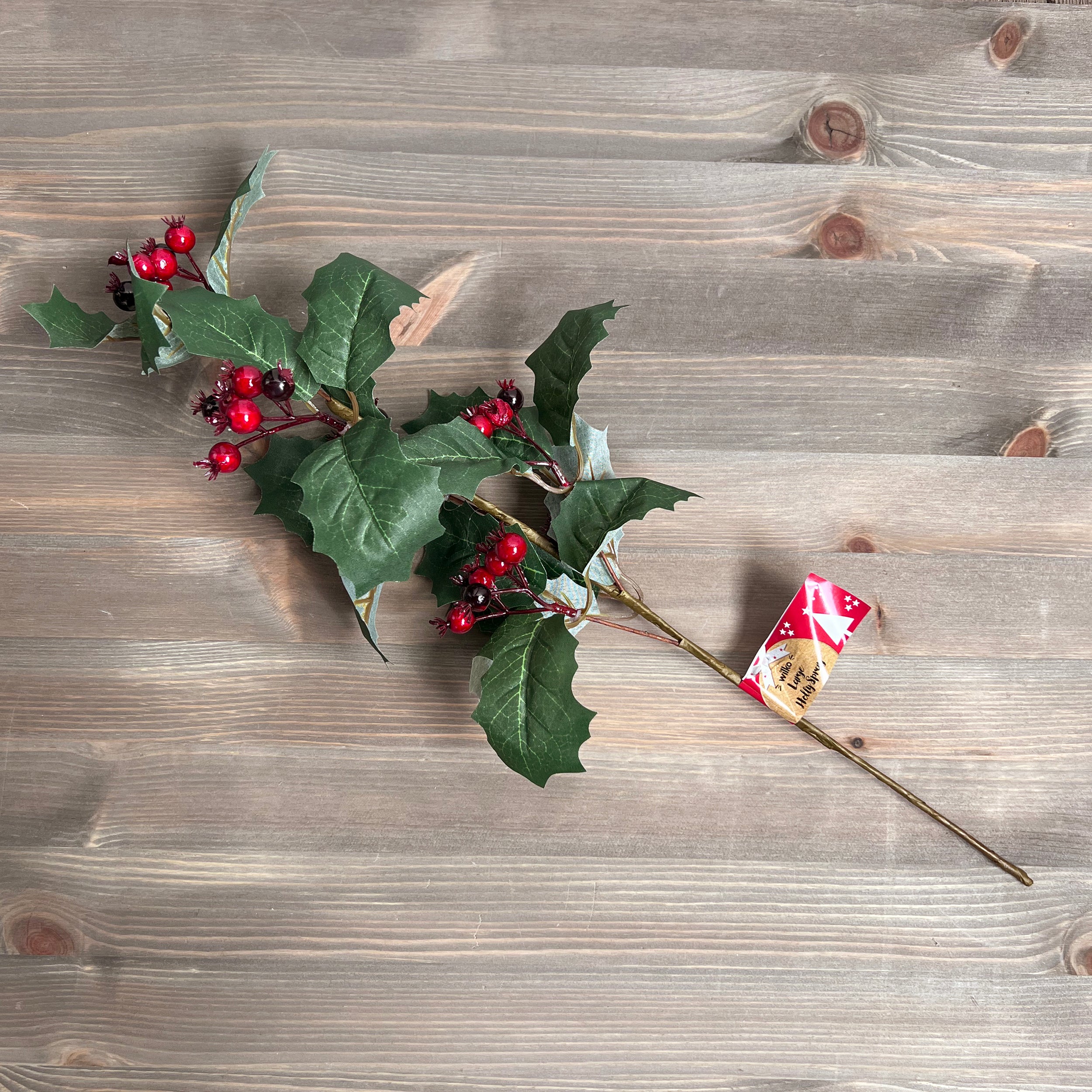 Large Holly Spray - 50cm