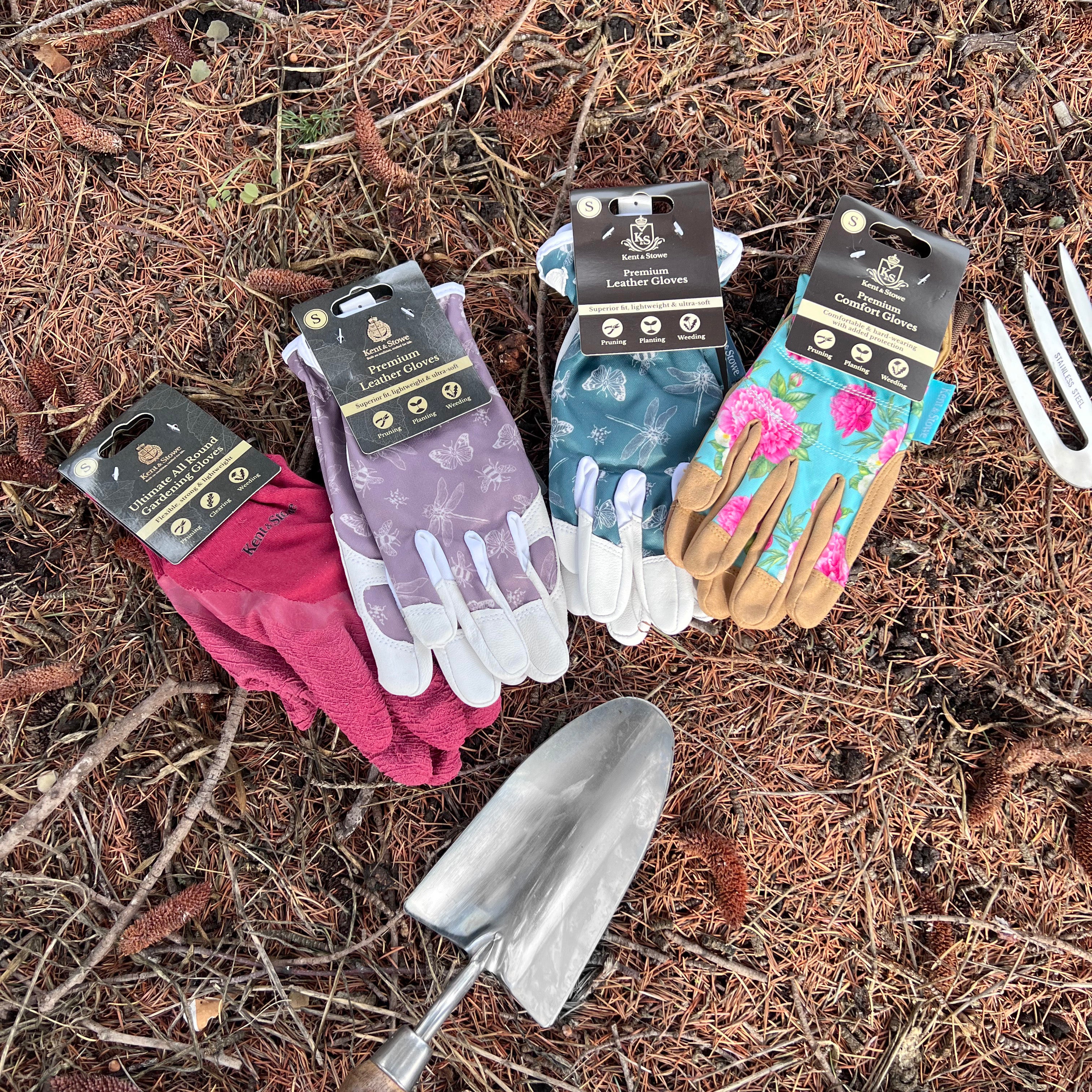 Premium Comfort Gloves  Kent & Stowe  Green Bees & Butterfly Design