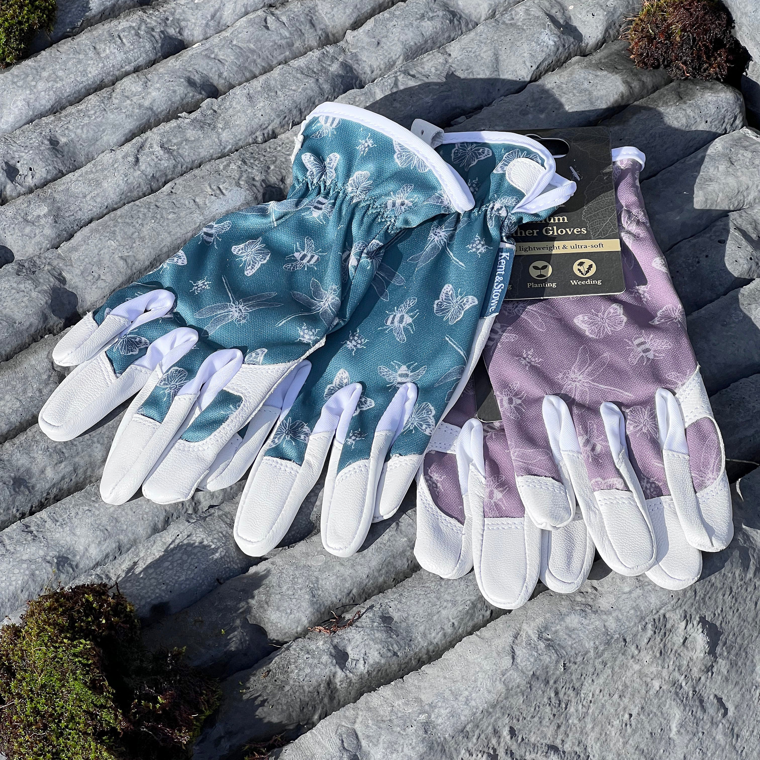 Premium Comfort Gloves  Kent & Stowe  Green Bees & Butterfly Design