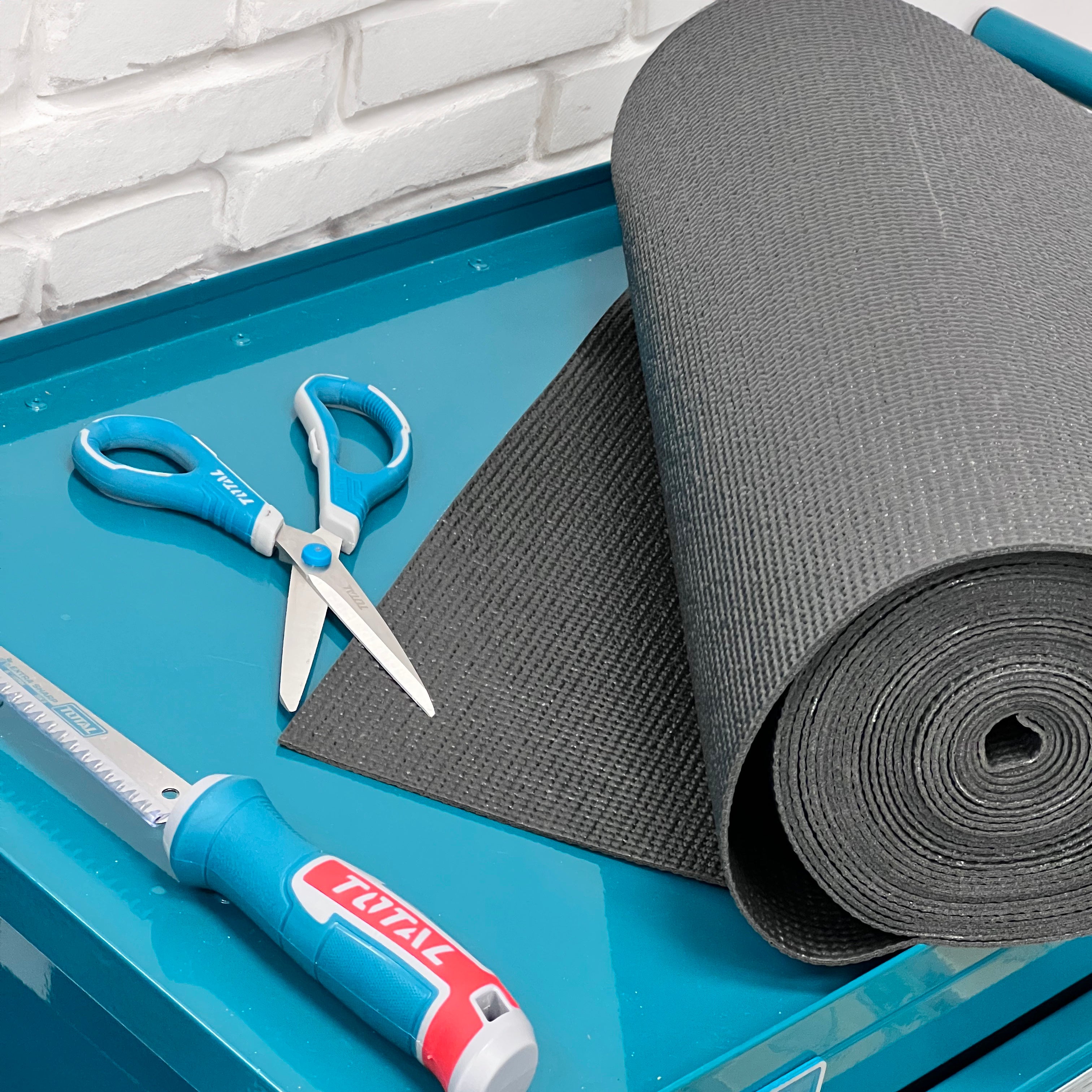 B&C Home Goods Toolbox Liner 18" x 24'  - Black Roll