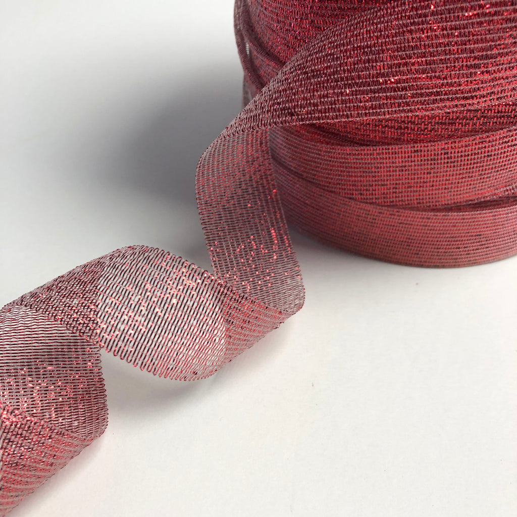 Semi Sheer Sparkle Ribbon 25mm - Approx. 180m Roll