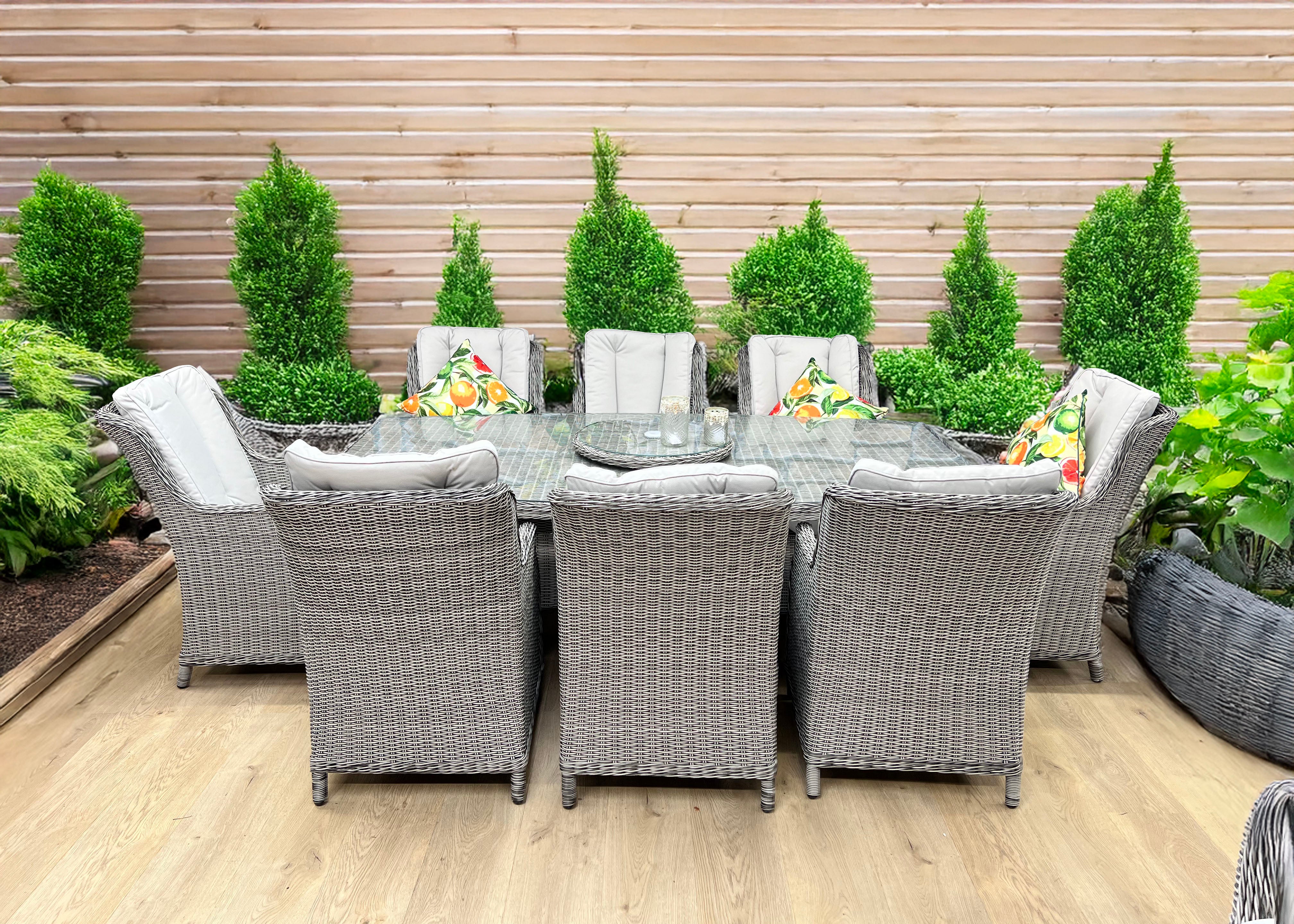 Olivia Cotswold Dining Set with 8 Wingback Chairs