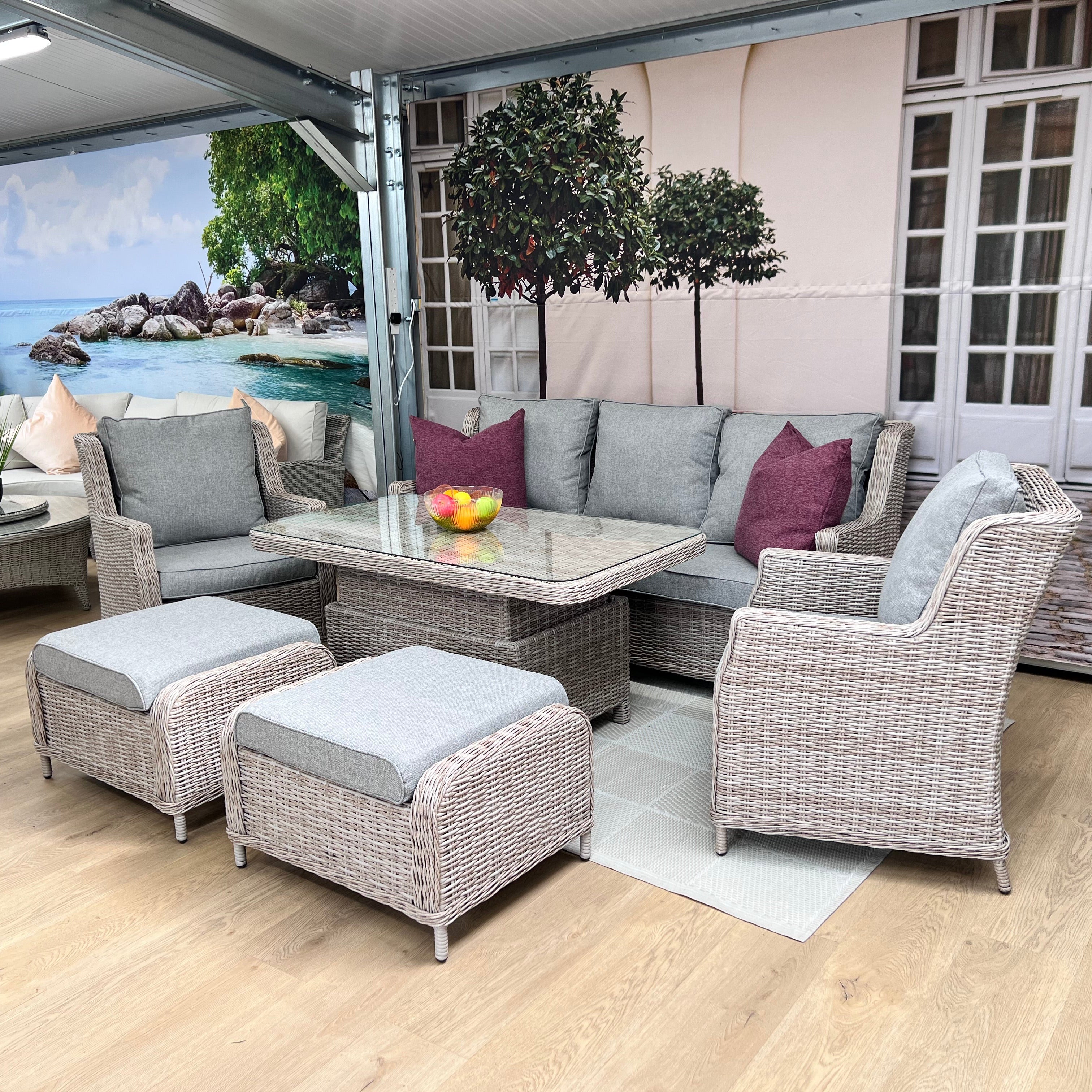 Trieste Wingback Lounge Set - 7 seater
