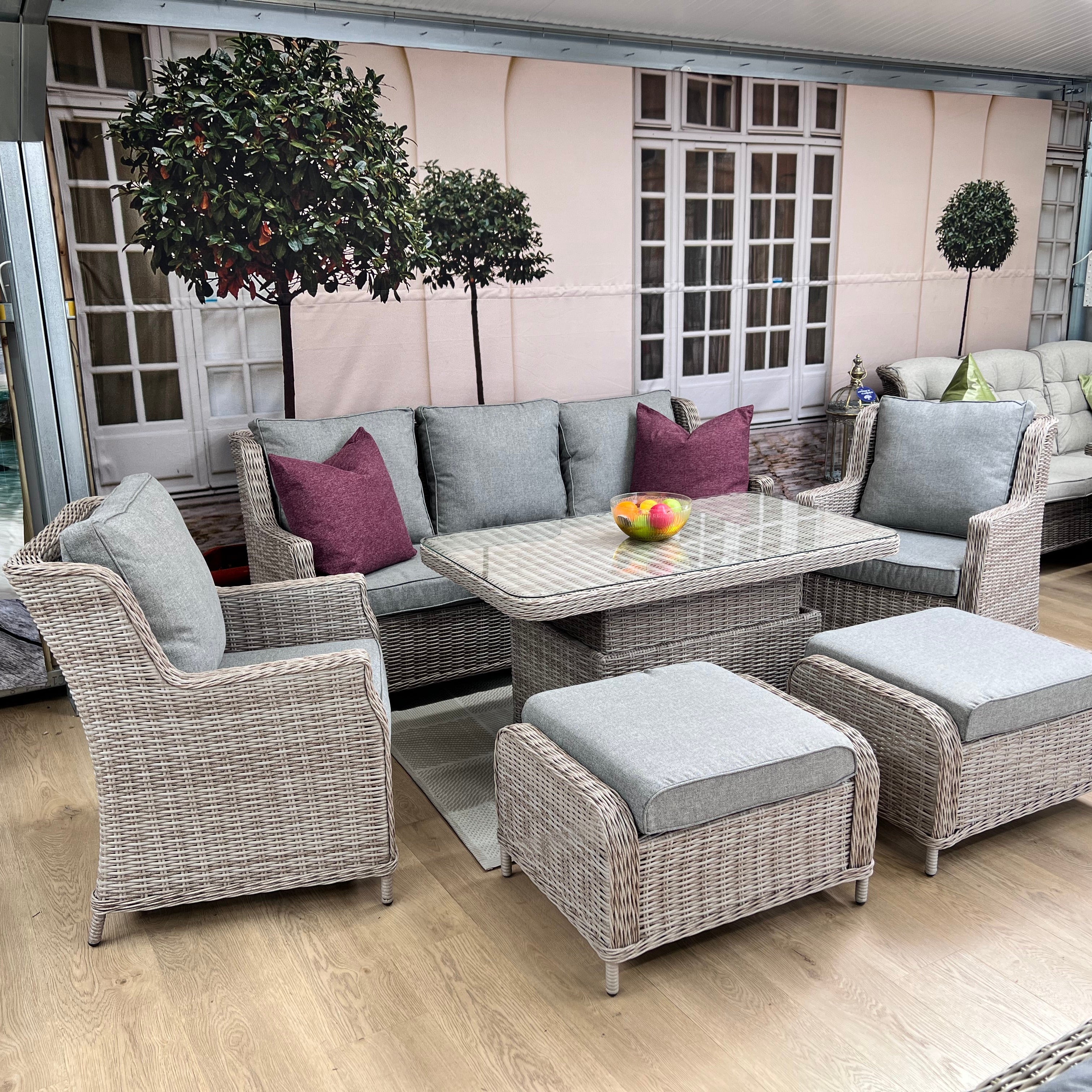 Trieste Wingback Lounge Set - 7 seater