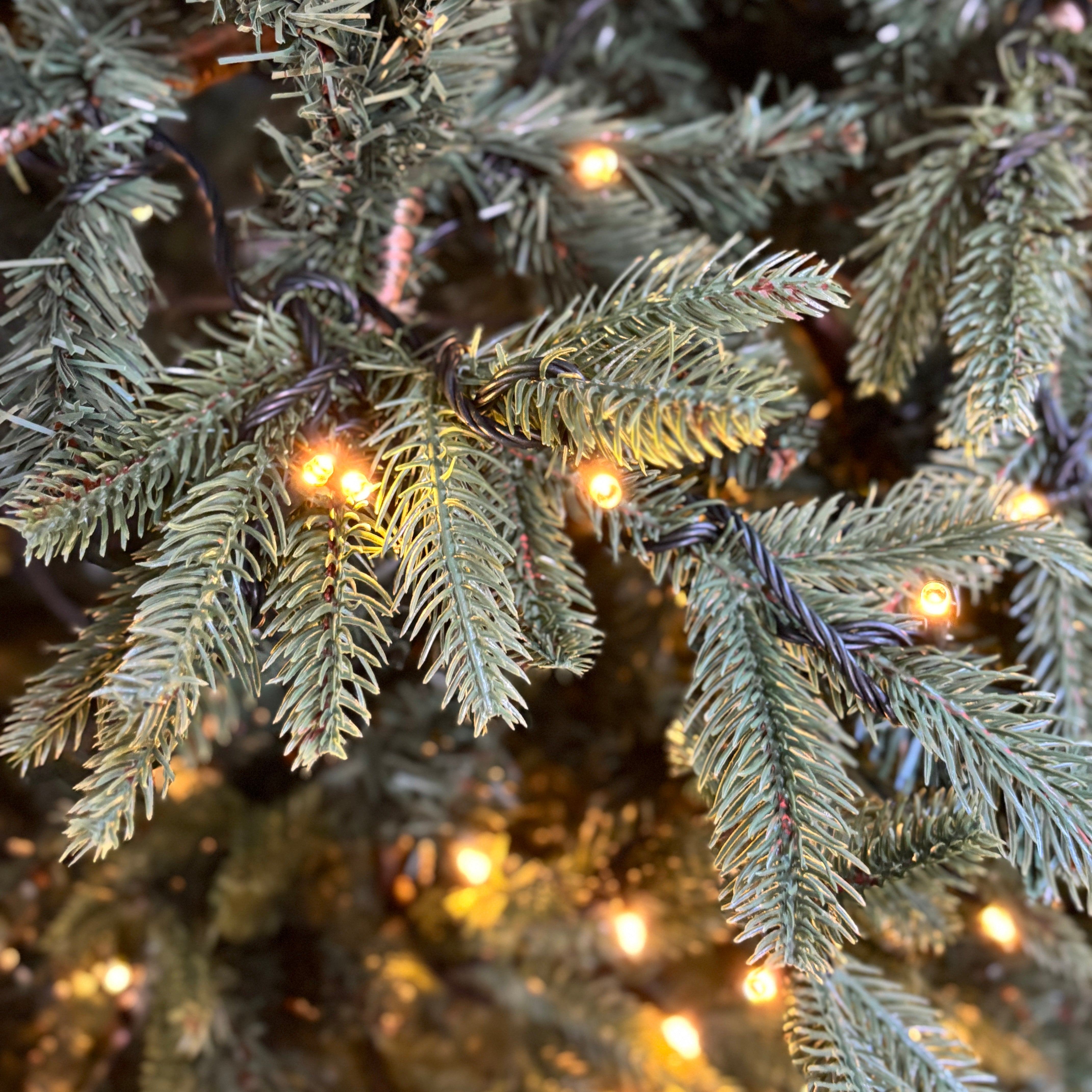 Artificial Green Portland Fir Pre Lit Grand Fir Christmas Tree 8ft