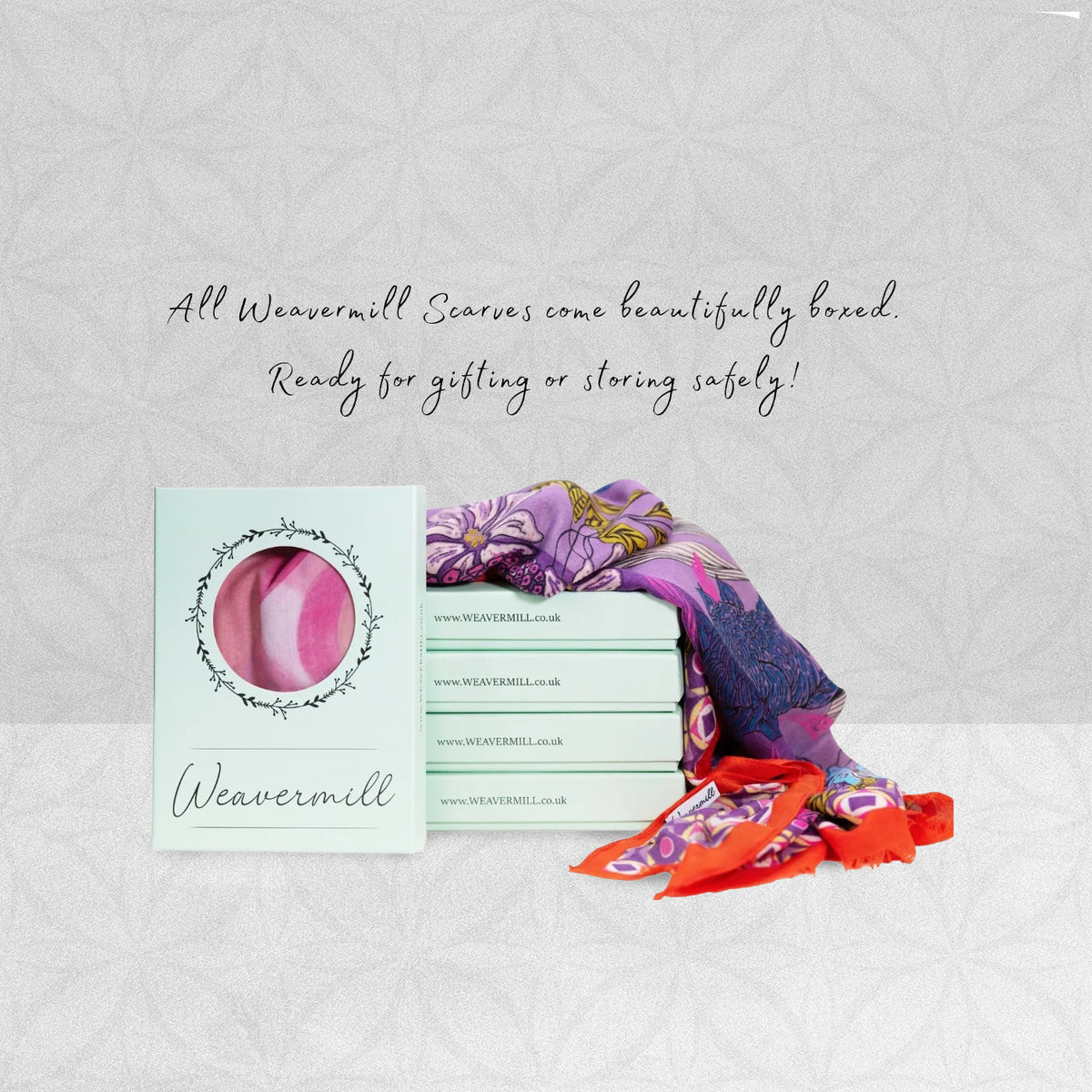 Weavermill Boxed Vintage Scarf " Petals " - Various Colours