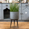 Gisela Graham Galvanised Dimple Metal Indoor Planter on Legs