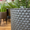 Gisela Graham Galvanised Dimple Metal Indoor Planter on Legs