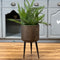 Gisela Graham Bronze Dimple Metal Indoor Planter on Legs
