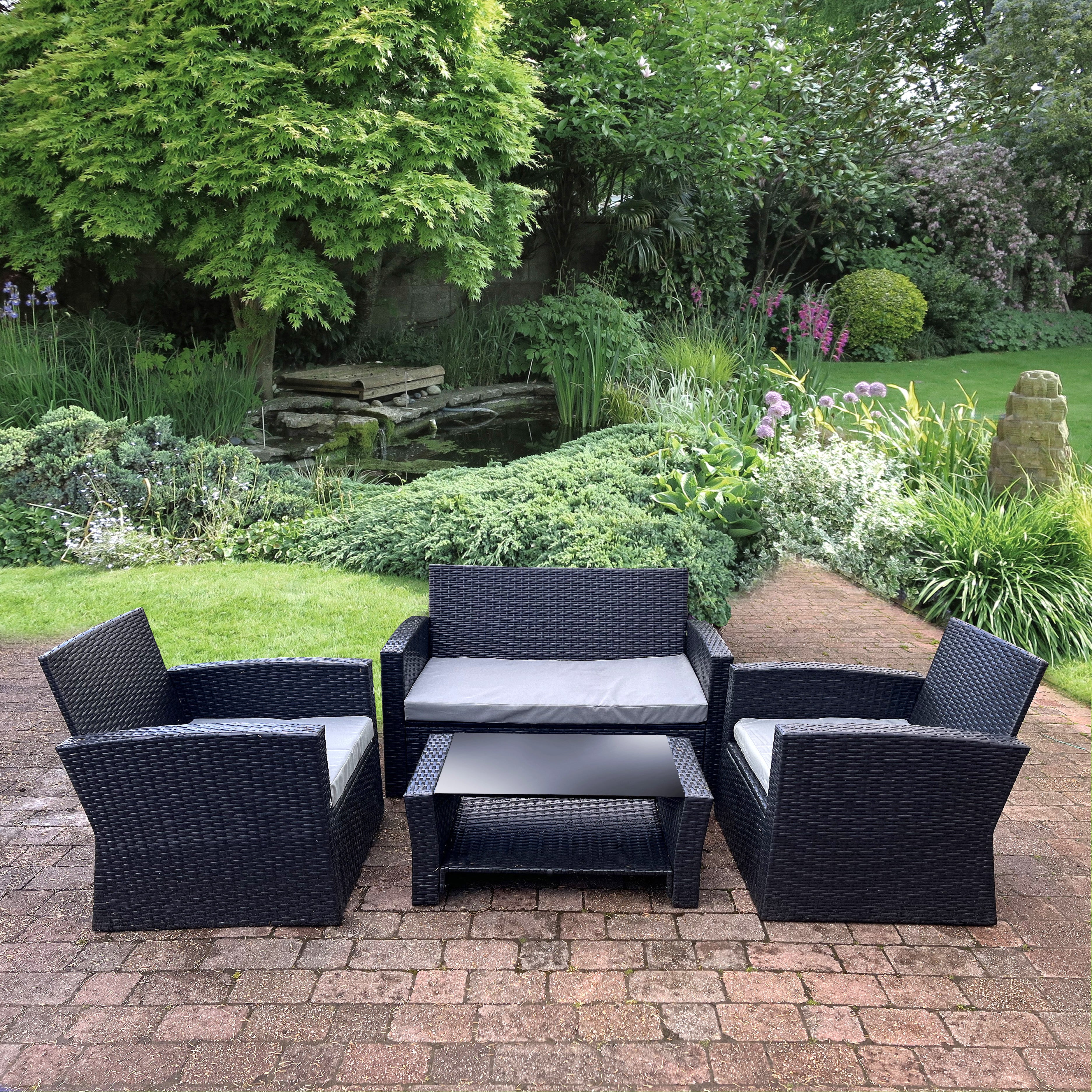 4 Seater Rattan Sofa Set