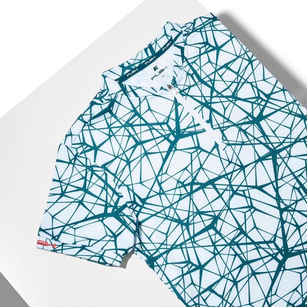 Men's Short Sleeve Low-Collar Zip Up Sport Shirt 'Tempo'