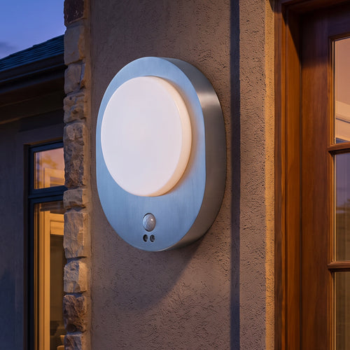 Ledvance Endura Style Disc Wall Sensor Light 8w Stainless Steel Outdoor