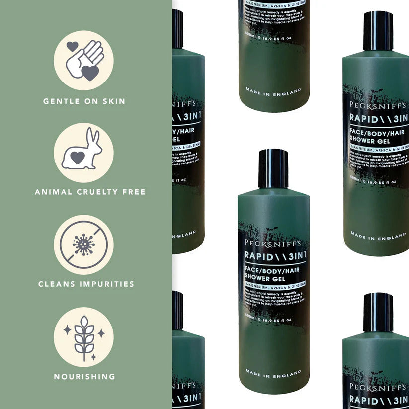 Pecksniff's 3-in-1 Face, Body, Hair Shower Gel - Various Scents Available - 500ml