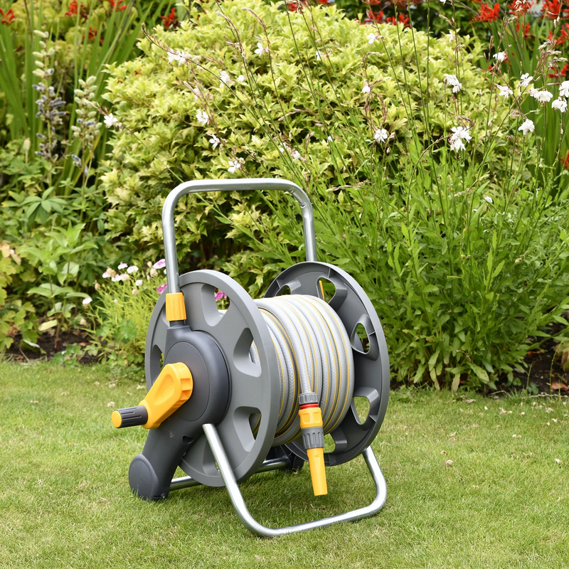 Hozelock 2431 Assembled 2-in-1 Hose Reel (45m) with 25m hose