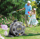 Hozelock 2412 Free Standing Hose Reel with 15m hose, fixings and spray nozzle