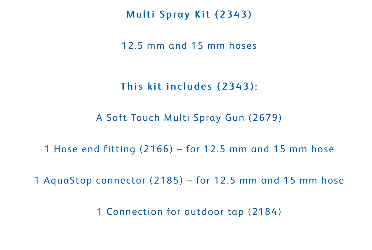 Hozelock 2343 Multi Spray Gun with 3 Fittings