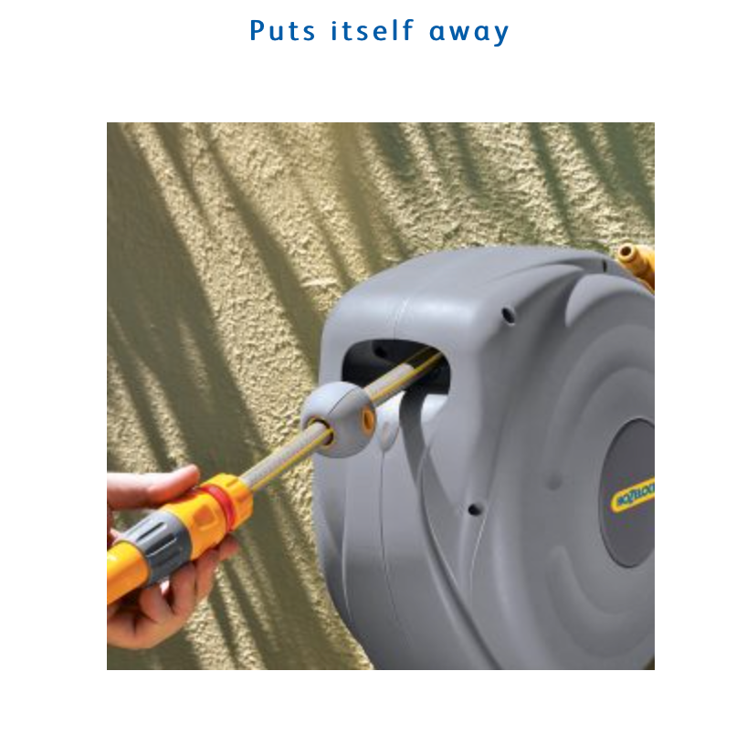 Hozelock Wall Mounted Auto Reel with 10m Hose and fittings