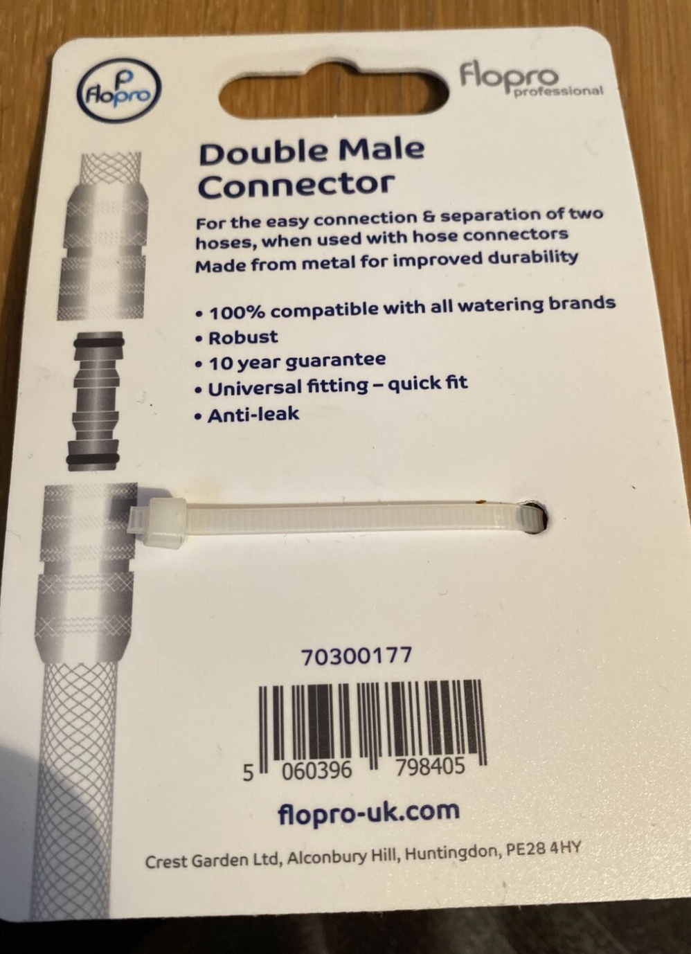 Flopro Professional Metal Double Male Hose Connector