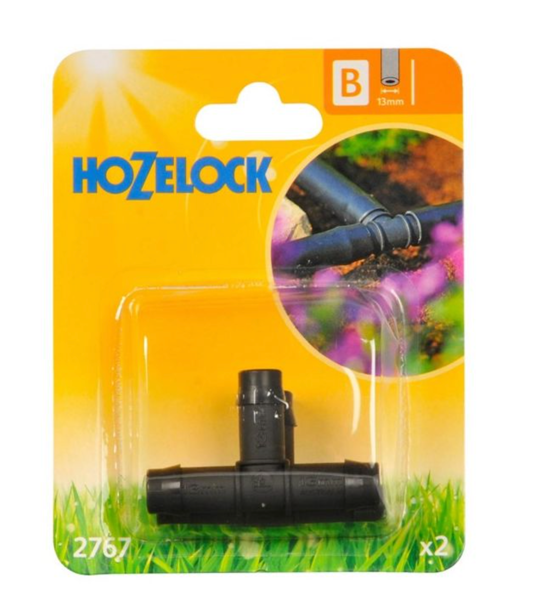 Hozelock 2767 T Piece 13mm - Pack of 2