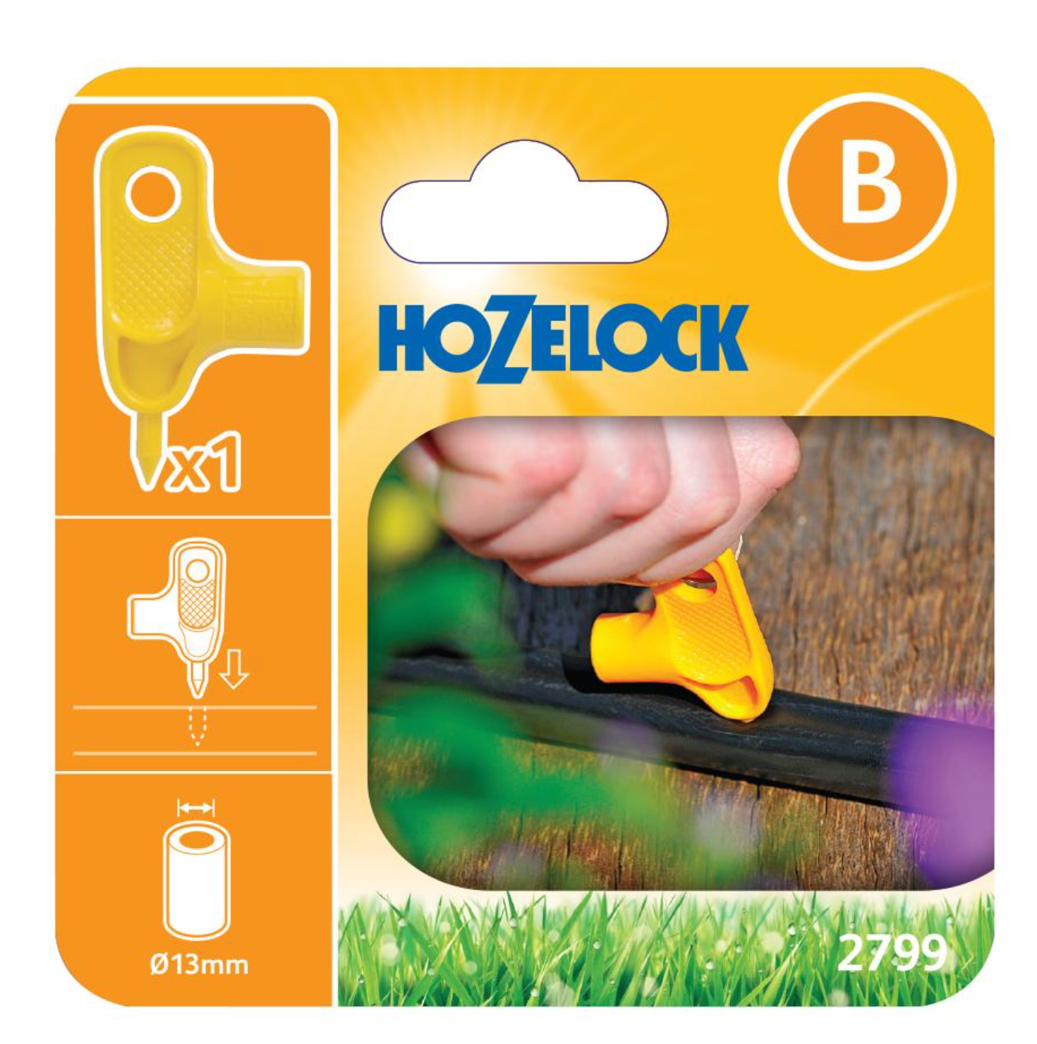 Hozelock 2799 Key Punch 4mm & 13mm - Pack of 1