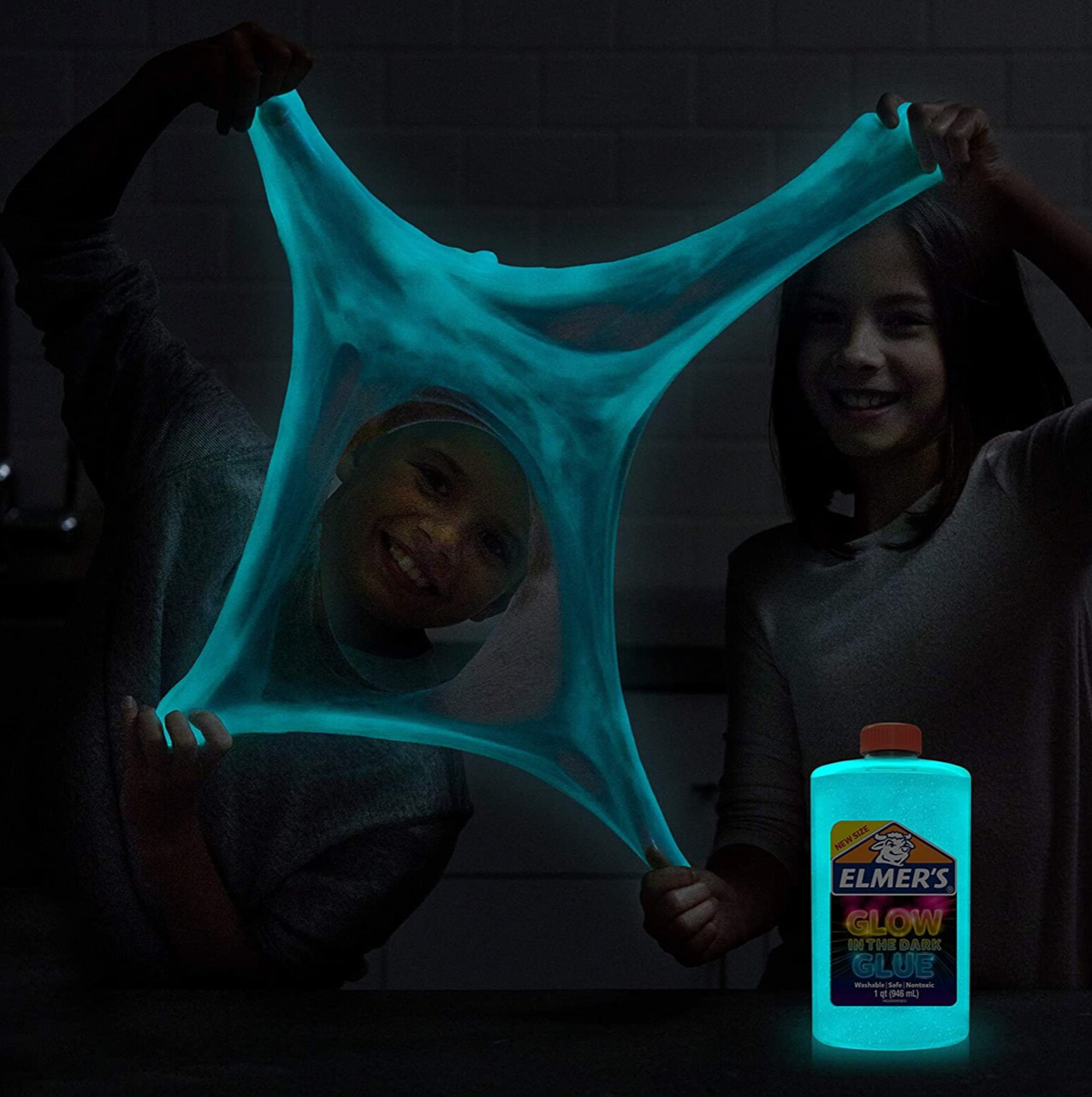 Elmer's Washable Glow in the Dark Glue Blue - LARGE 946ml