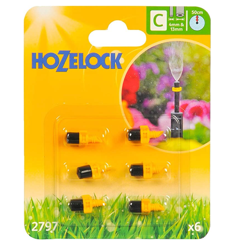 Hozelock 2797 Mister Micro Jet 4mm & 13mm - Pack of 6