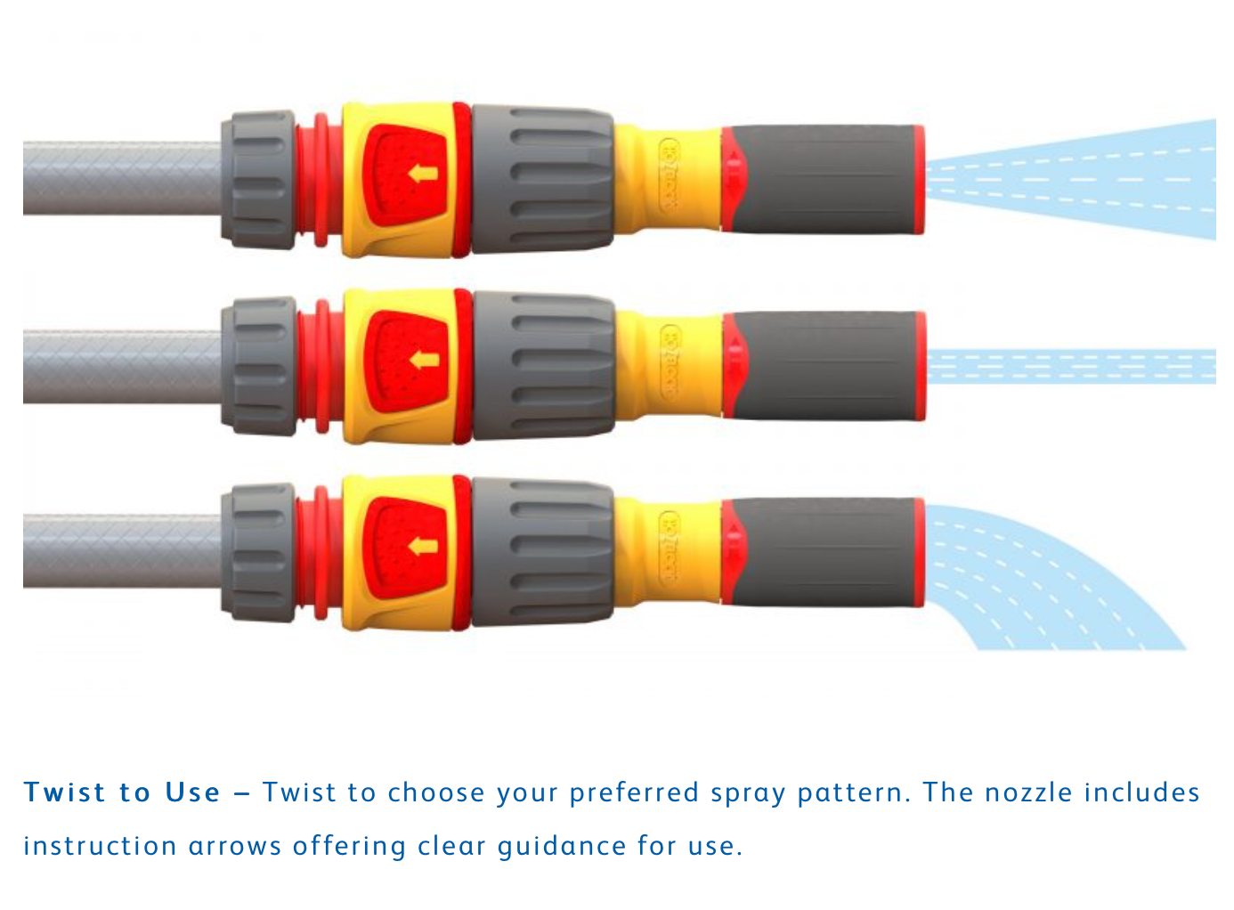 Hozelock 3 in 1 Nozzles & Aquastop Connector
