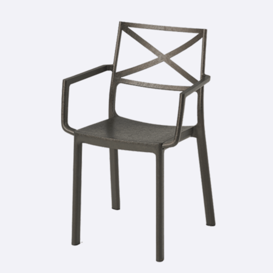 Bronze metal patio discount chairs