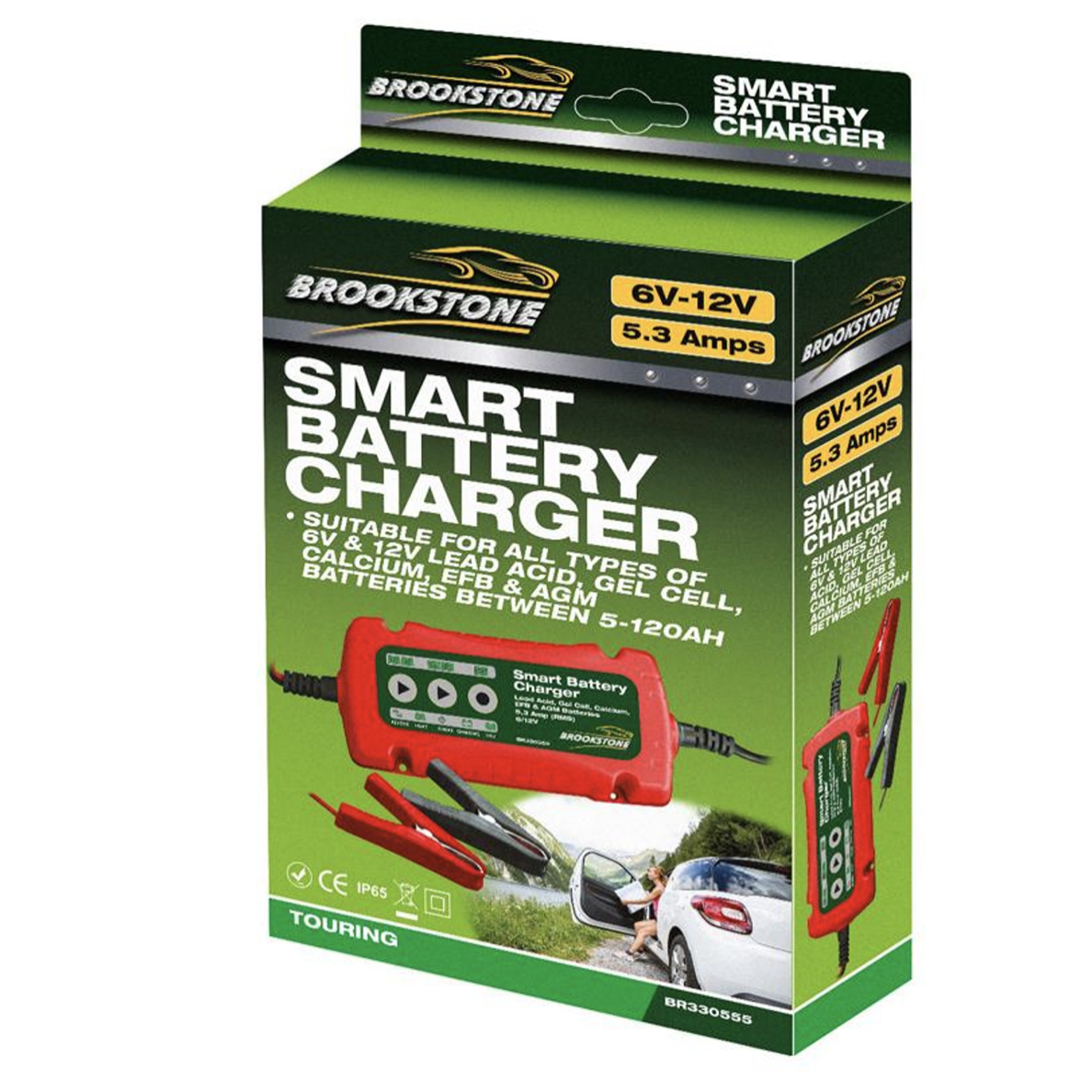 Brookstone Smart Battery Charger 6V-12V