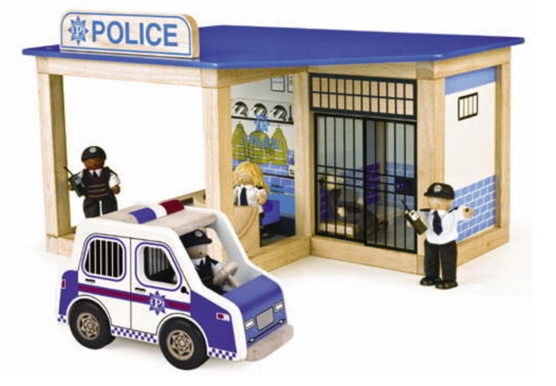 Wooden Police Toy Set