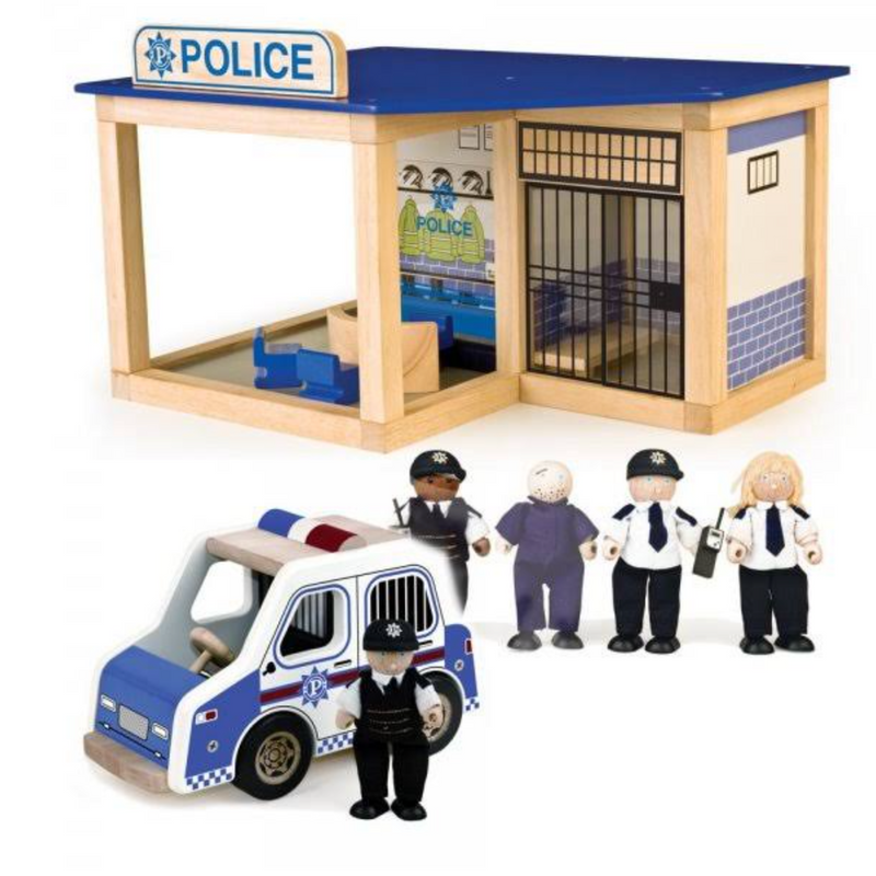 Wooden Police Toy Set
