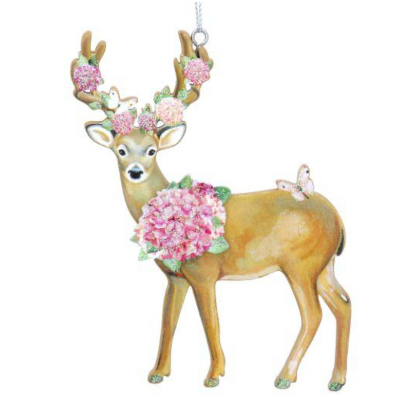 Gisela Graham Pink Hydrangea Wood Themed Christmas Decorations