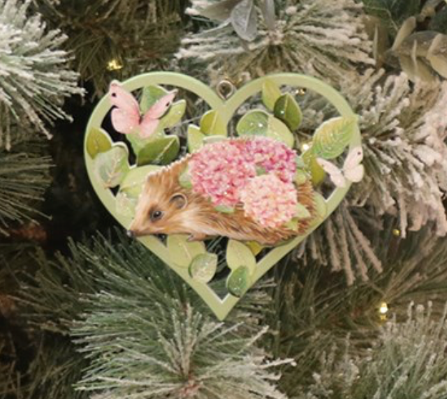 Gisela Graham Pink Hydrangea Wood Themed Christmas Decorations