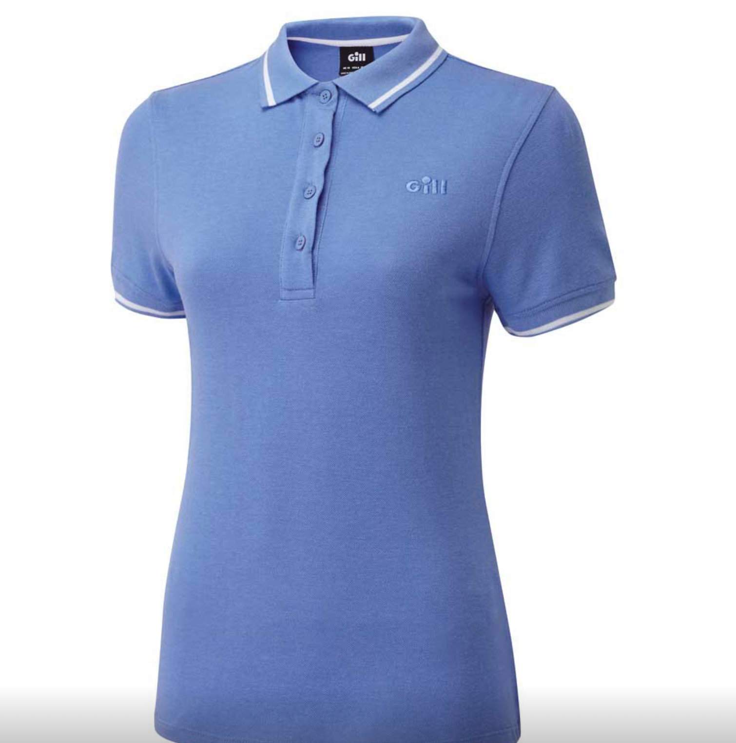 Women's Gill Crew Polo Shirts - Light Blue - Size 10