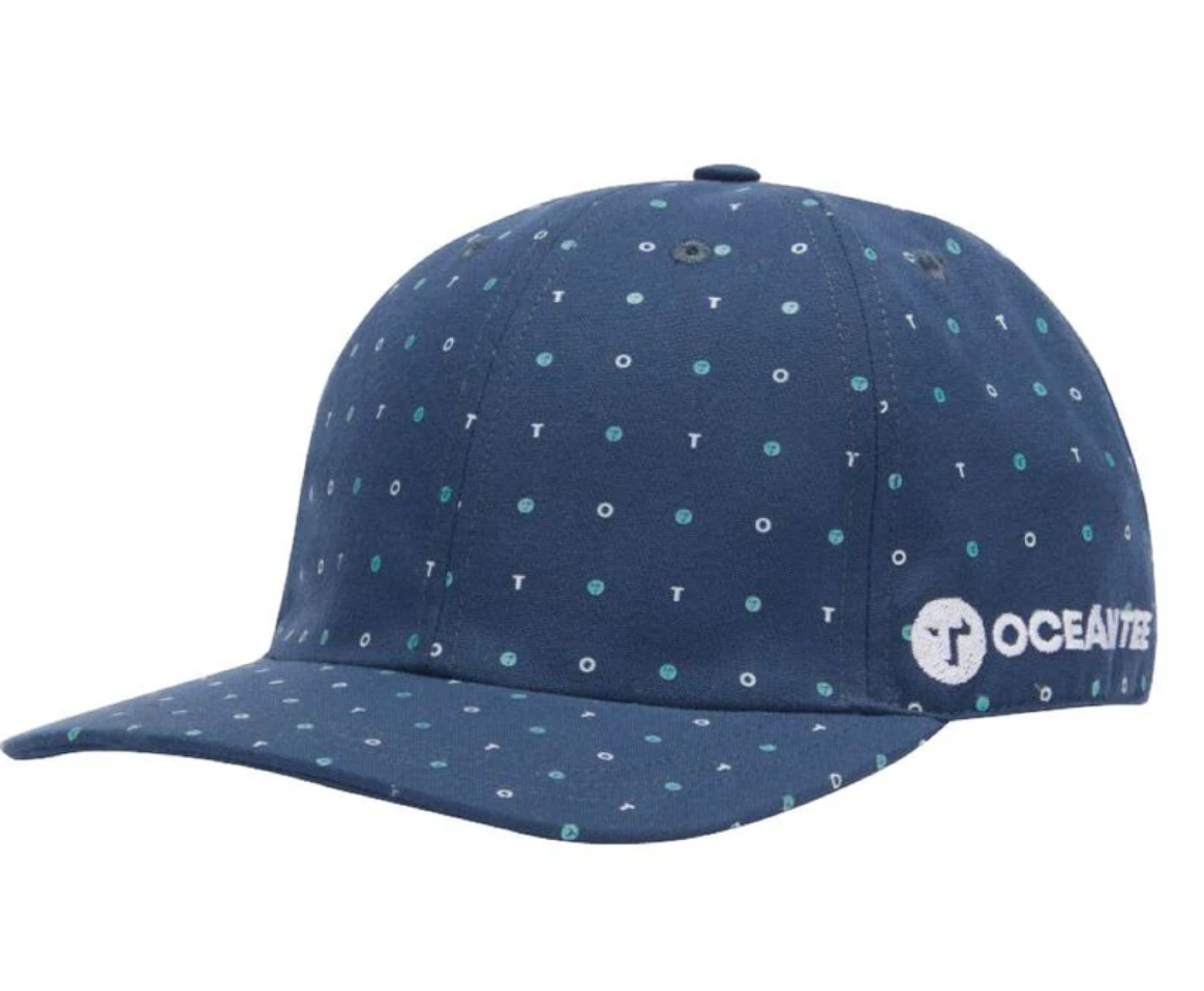 Oceantee 100% Recycled Caps  - Peak Brim - 6 Colours Available