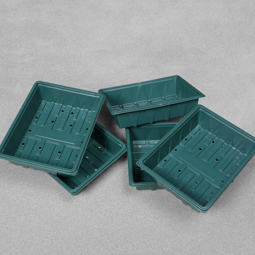 Half Seed Trays with Drainage Holes 23cm - Set of 5