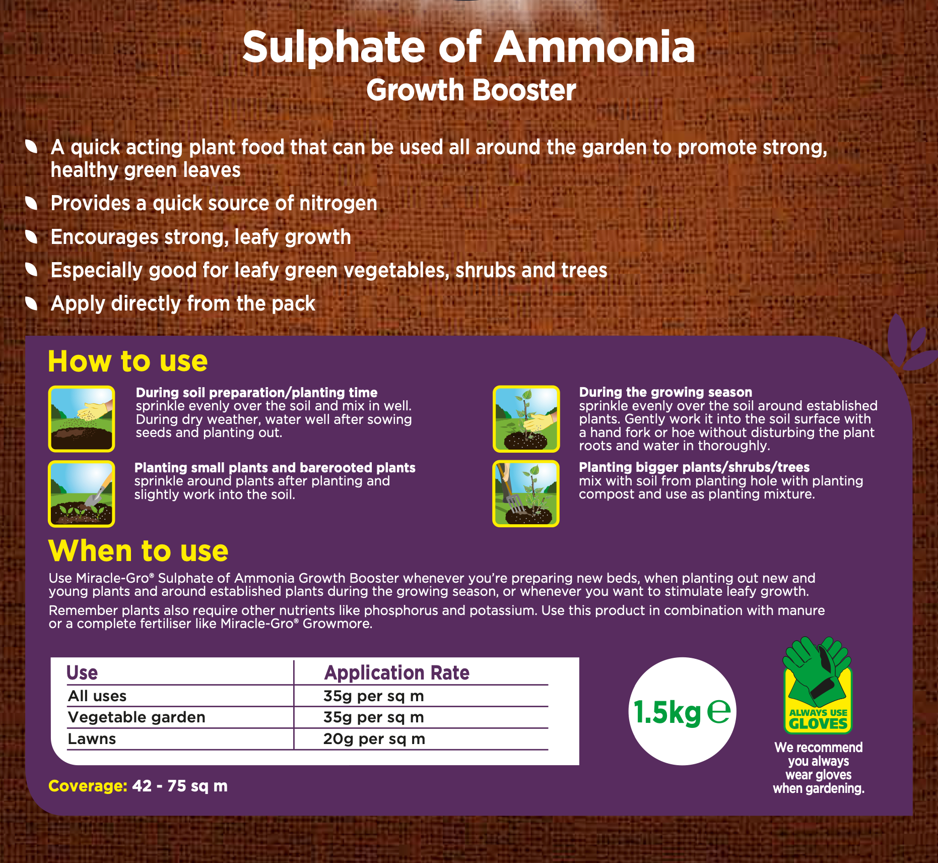 Miracle-Gro  Sulphate of Ammonia 1.5kg