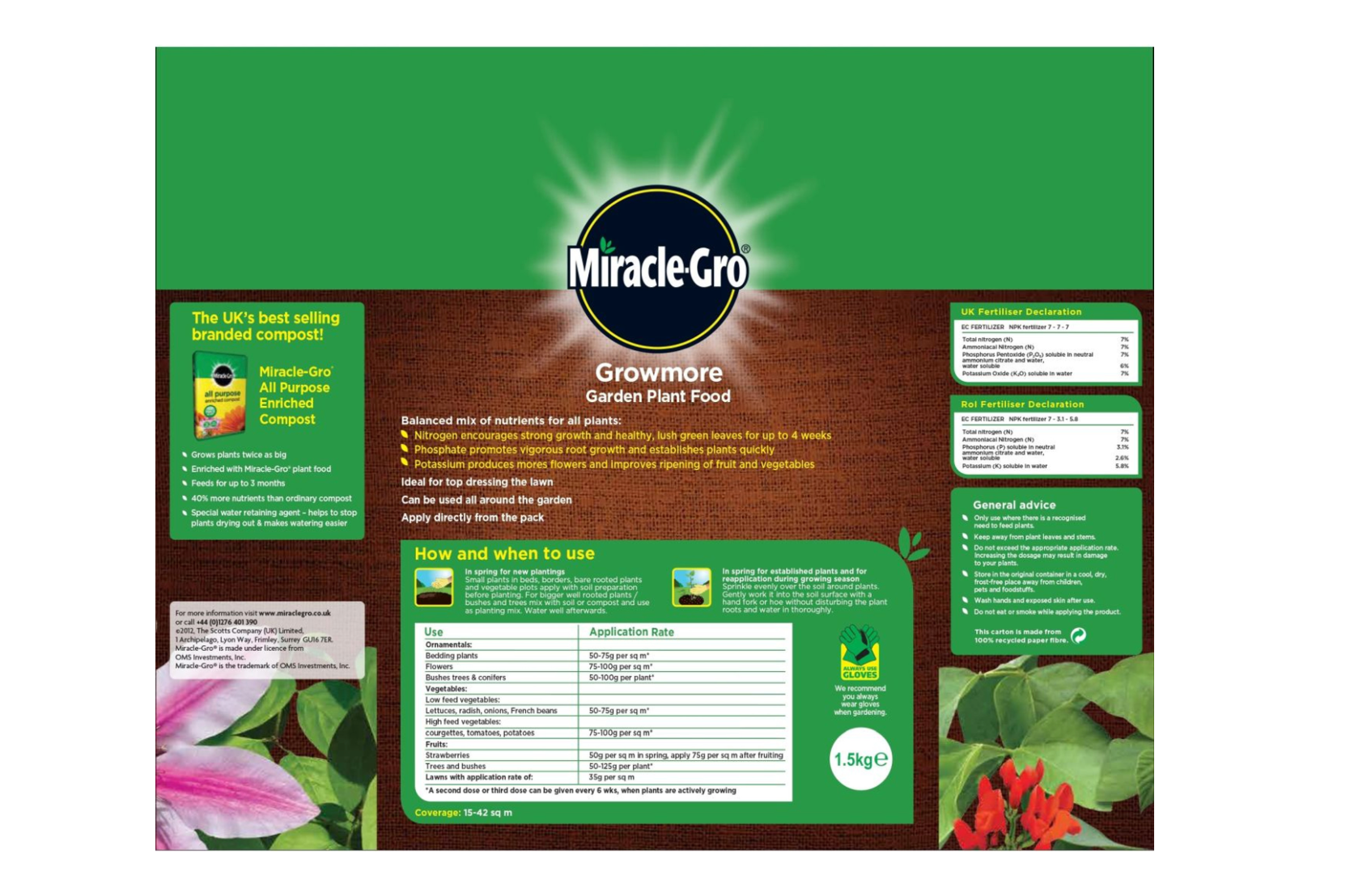 Miracle-Gro  Growmore Garden Plant Food