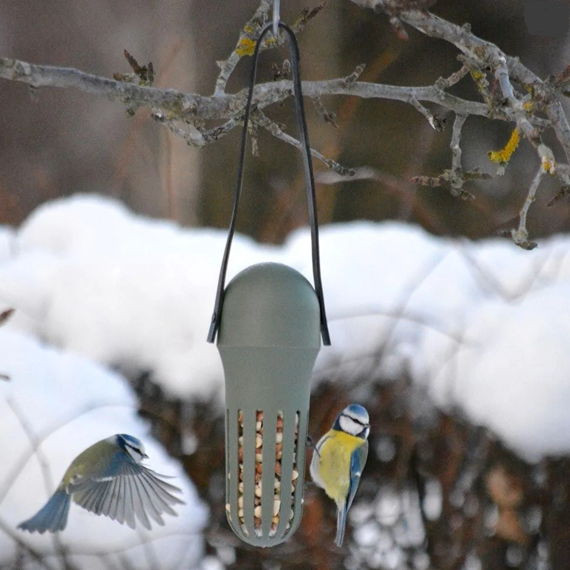 Mangeoire Pour Oiseaux Singing Friend - Gris, Montage Facile, Nettoyage Simple