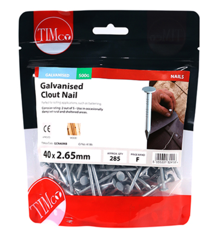 Timco Galvanised Clout Nail - various sizes available