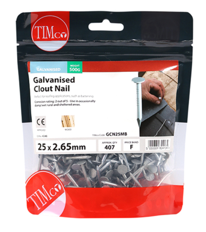 Timco Galvanised Clout Nail - various sizes available