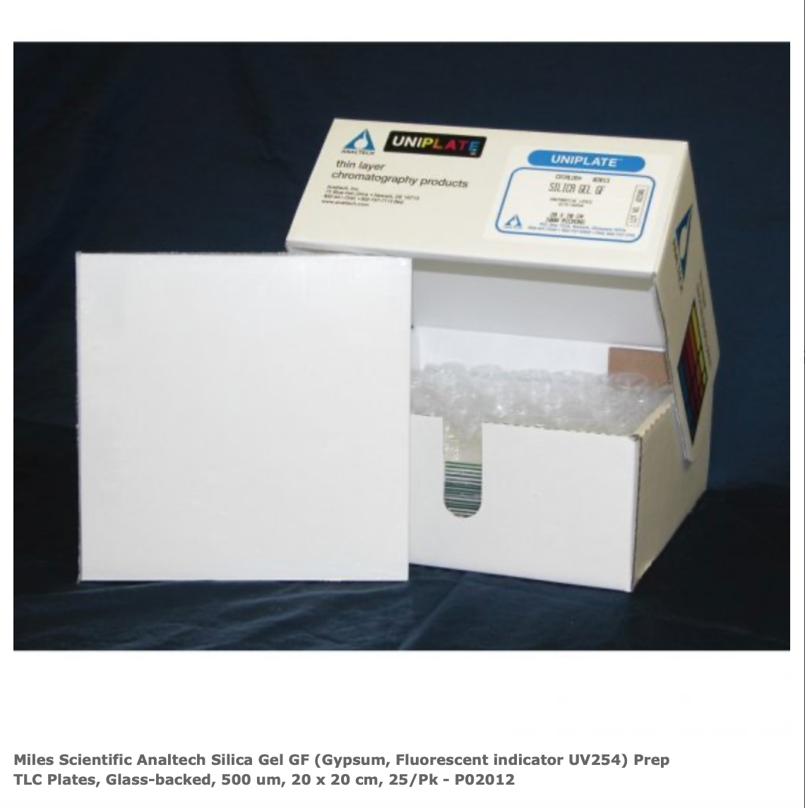 Analtech Brand Silica Gel GF Prep TLC Plates