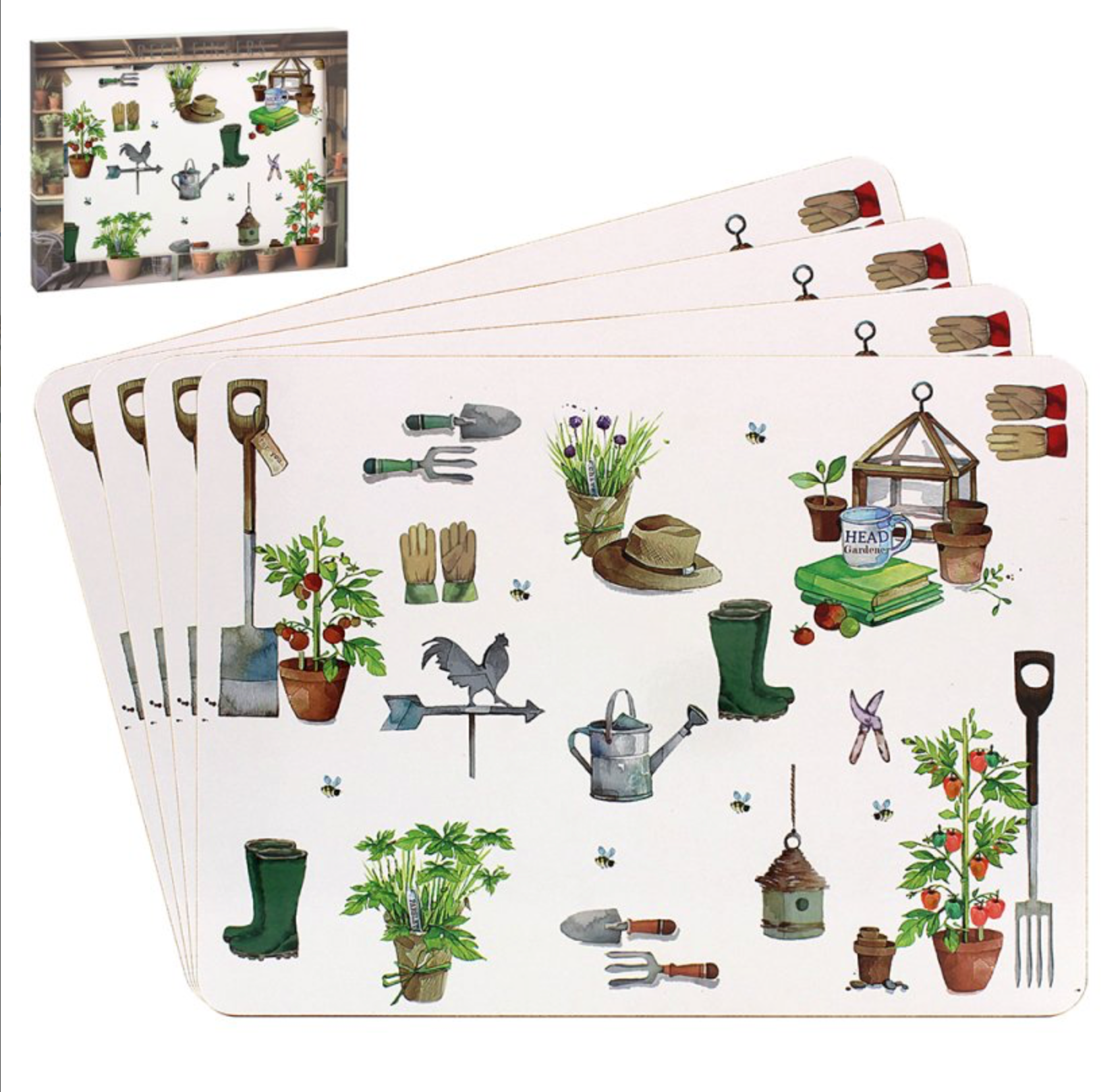 The Leonardo Collection "Green Fingers" Placemats - Set of 4