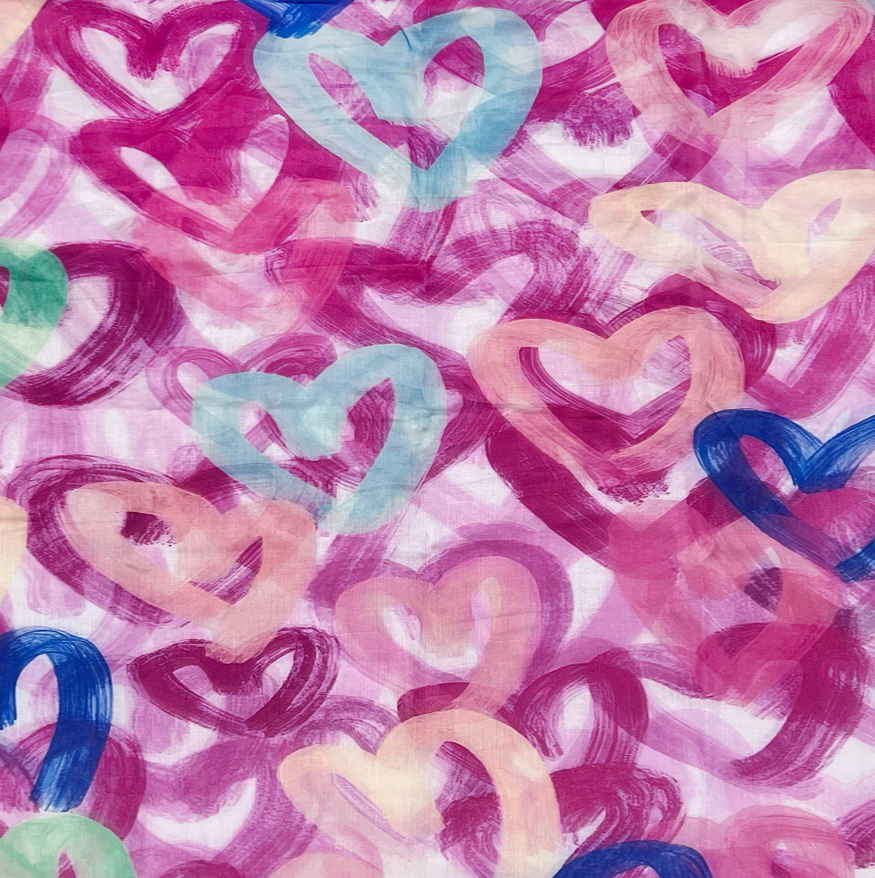 Weavermill Boxed Vintage Scarf " Brushed Hearts" - Various Colours